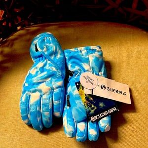 New Sierra Boulder Gear Girls Toddler Tie Dye Snow Gloves L NWT